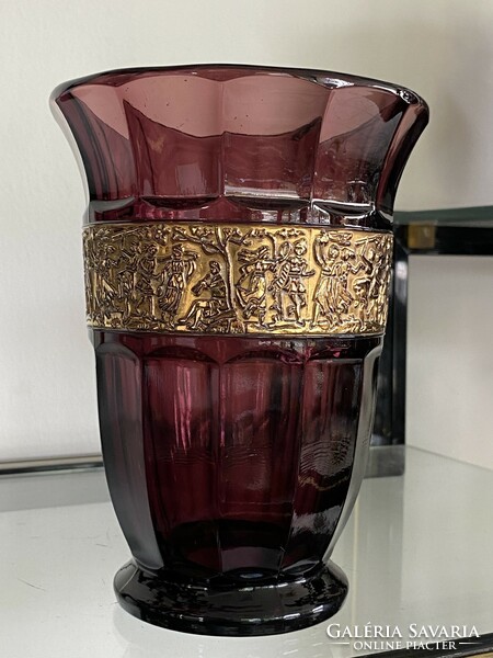 Artdeco August Walther üveg váza