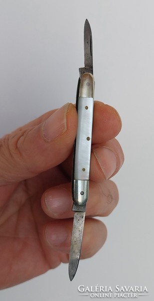 Miniature mother-of-pearl handle pocket knife