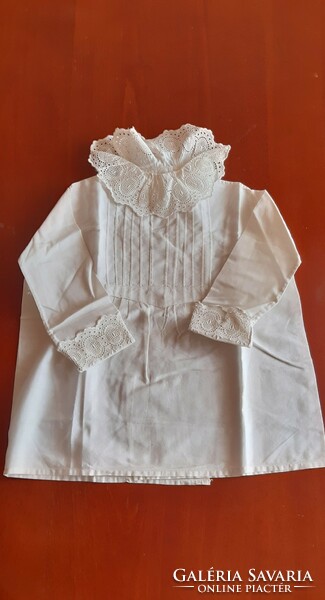 Századfordulós antik csecsemő ing / keresztelő ing 80 cm