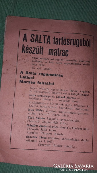 1940. Szablya János: Új magyar otthon kiállítás ALMANACH évkönyv BELSŐ ÉPÍTÉSZET képek szerint