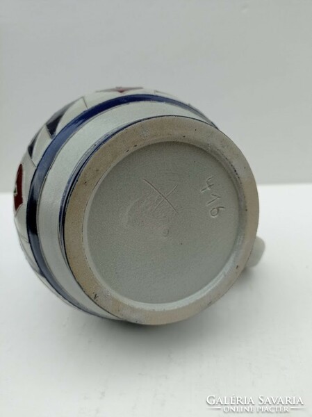 Ceramic beer mug with tin lid