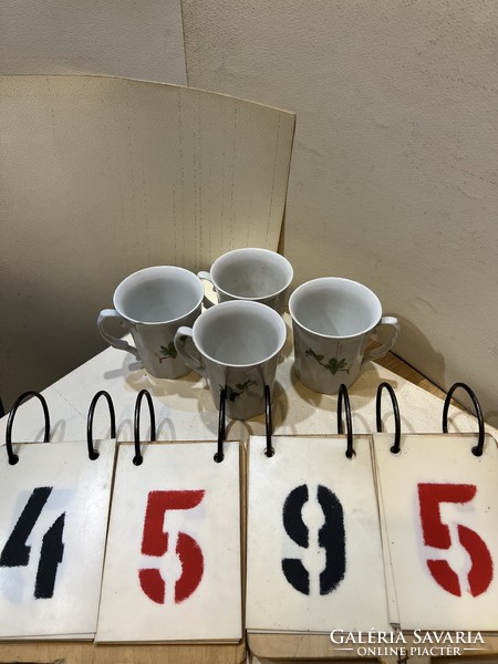 Angol porcelán teás csészék, 4 db, 9 cm-es nagyságú, 4595