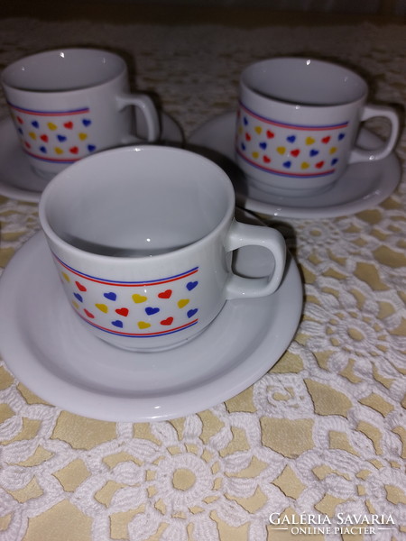 Retro heart Zsolnay coffee cup