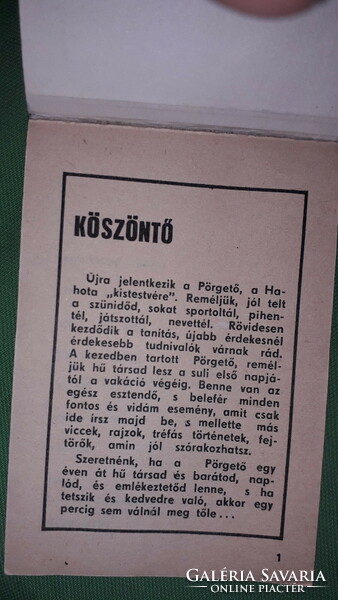 1986 -87- Iskolaévad PAJTÁS - HAHOTA PÖRGETŐ ZSEB / ÉVKÖNYV humoros kultusz gyermek a képek szerint