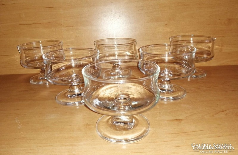 Stemmed glass or ice cream goblet set of 6 - 8.5 cm high (po-4)