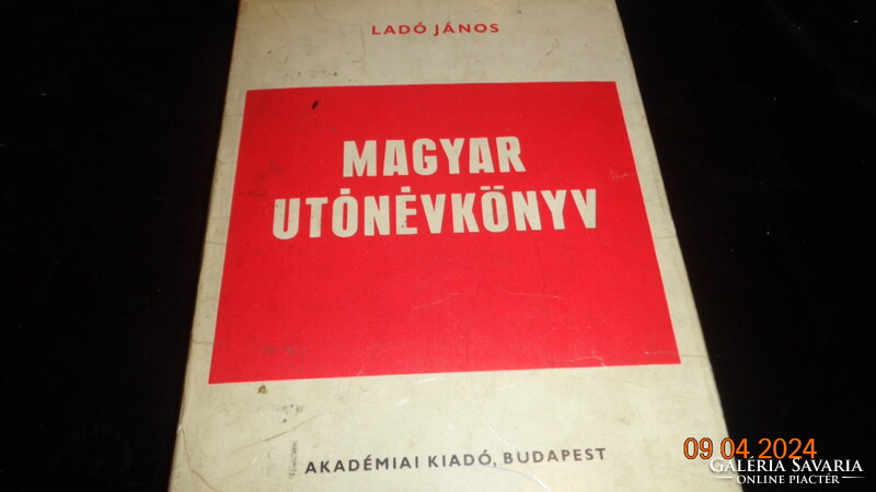 Hungarian surname book, written by ladó j.
