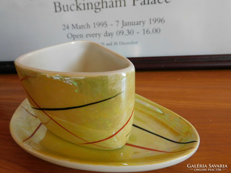Budapest porcelain art deco bowl and holder