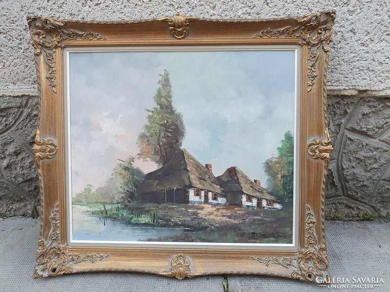 Beaufort well-known Dutch painter oil on canvas picture