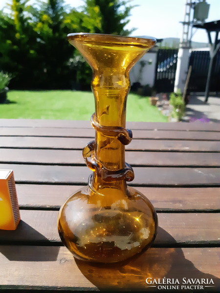 Old Murano style amber glass