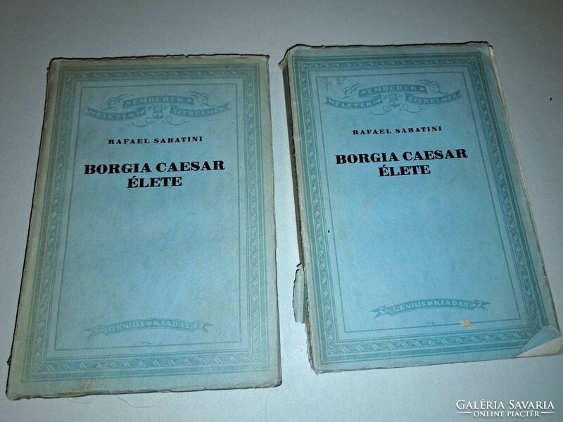 Sabatini, Rafael: Borgia Caesar élete. Ford. Kiss Dezső. 1-2. kötet.
