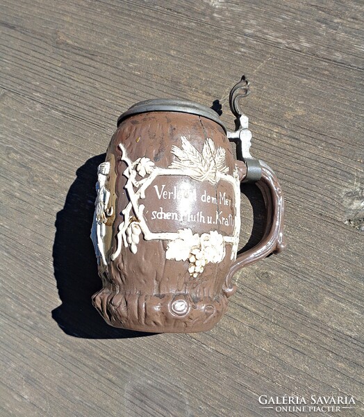 Old beer mug Villeroy & Boch Mettiach (1890-1919) shape number: 1028