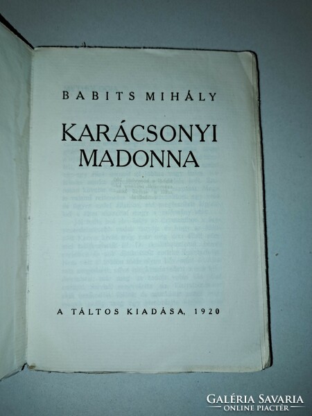Mihály Babits: Christmas Madonna.