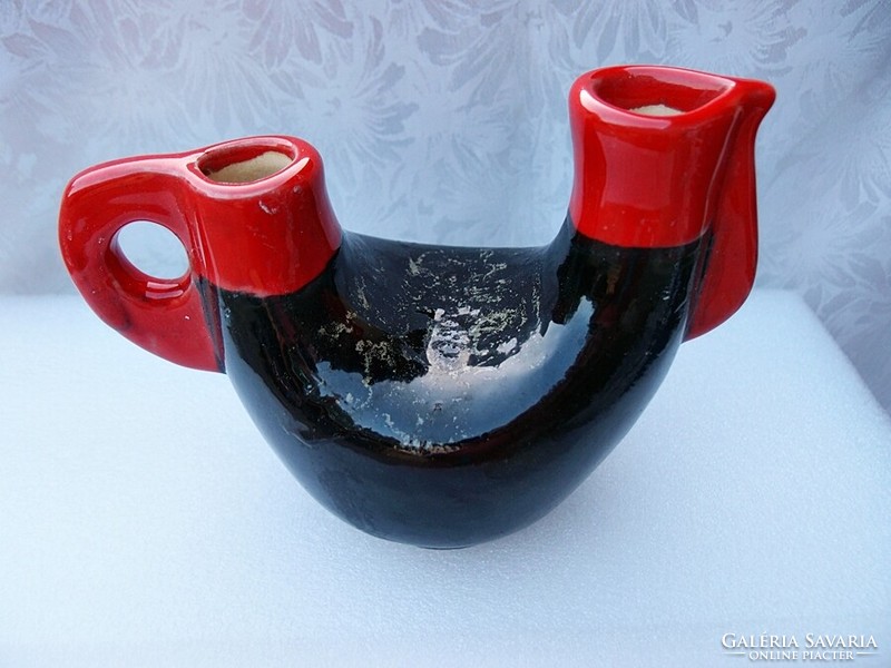 Ceramic rooster - vase