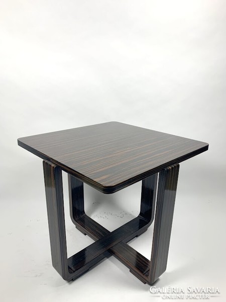 Art deco ebony coffee table macassar veneer - 3807