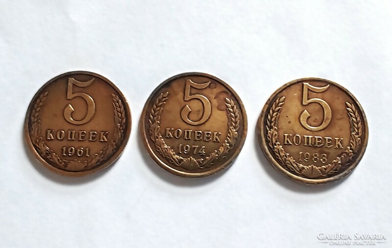 USSR 3 x 5 kopecks / kopecks 1961, 1974, 1983