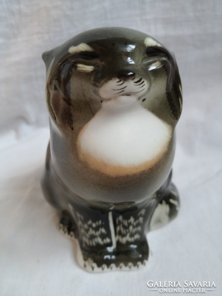 Ritka kézzel festett Lomonosov porcelán macska