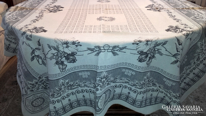 Art Nouveau woven tablecloth - gray! - 180 X 132 - art@decoration