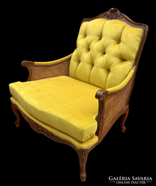 Barokk stílusú nagy méretű karosszék/fotel új kárpittal