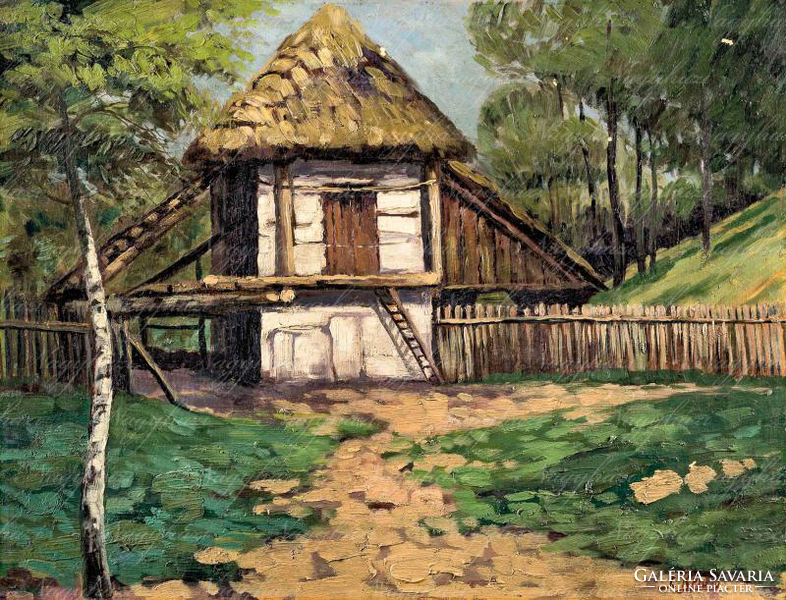 Upland hut - Slovakian painting auctioned at the Great House