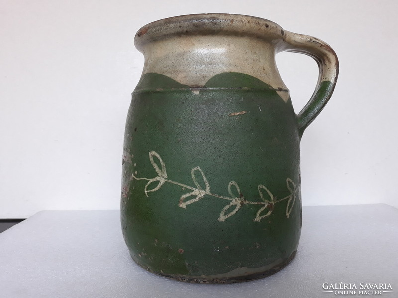 Antique folk ceramics, glazed earthenware, silke