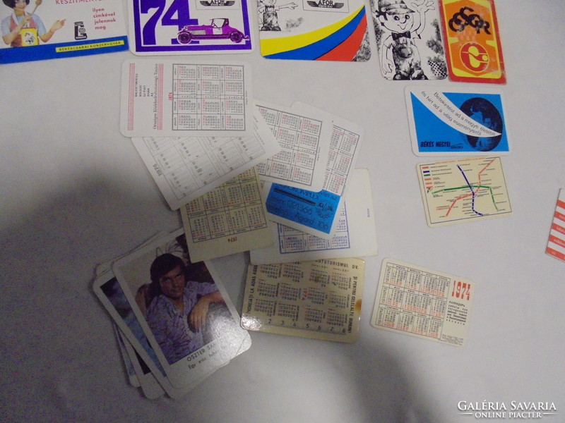 Harminc darab régi kártyanaptár - 1974 - együtt