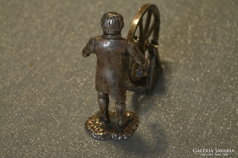Silver-plated, richly detailed Bognár figurine/miniature