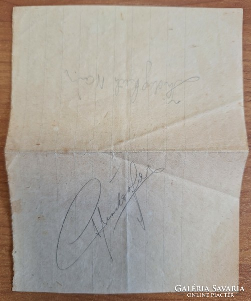 Signed by Ferenc Puskás and Nándor Hodkuti