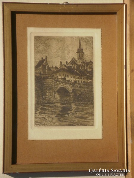 Oscar paul matthes (1872-1956) : stone bridge