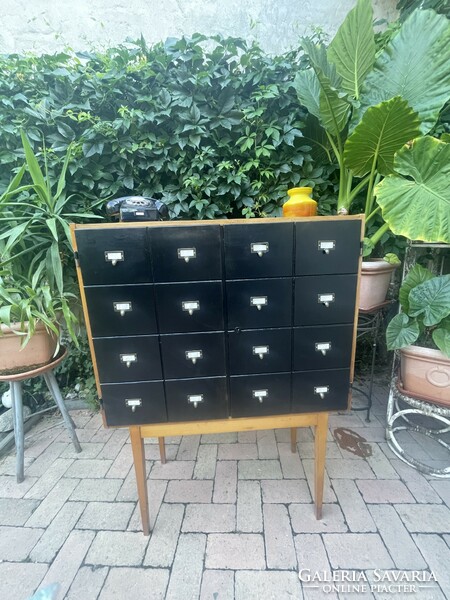 Secret filing cabinet with many drawers, secretarial cabinet