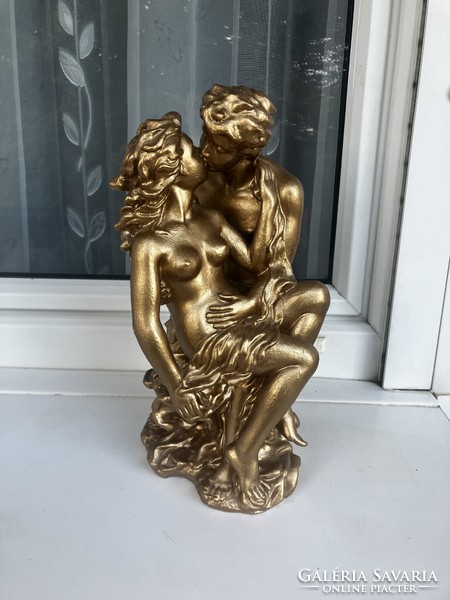Nymph and faun statue - restored