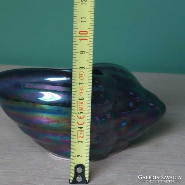 Eosin shell-shaped ceramic bowl