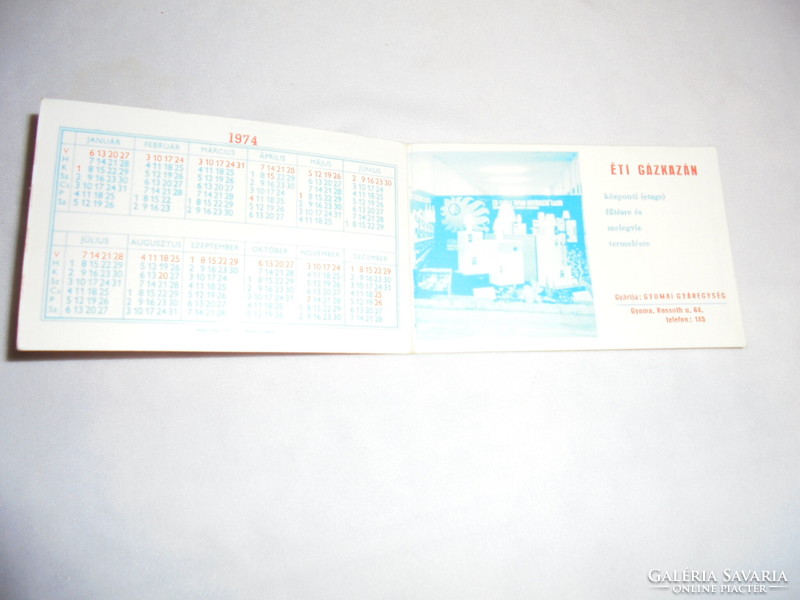 Thirty old card calendars - 1974 - together