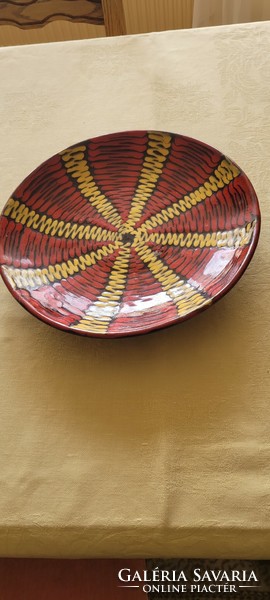 Ceramic hungaria Budapest, artisan retro bowl.