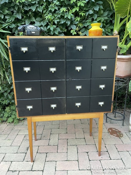 Secret filing cabinet with many drawers, secretarial cabinet