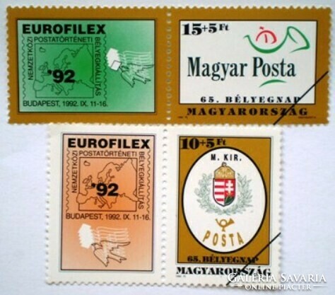 M4162-3 / 1992 stamp day - eurofilex stamp series postal clean sample stamp