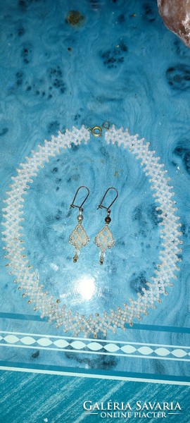 Handmade pearl jewelry set