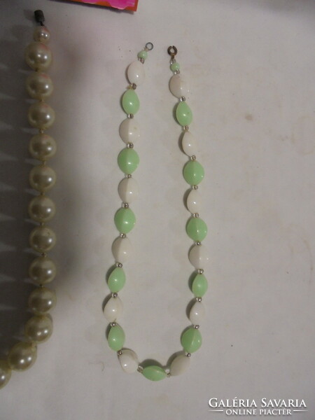 Two retro pearl strings, necklace - together