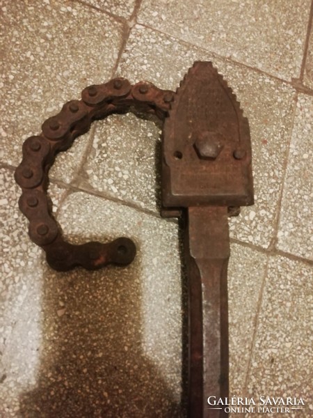 A real American history! Rare antique brock wrench, industrial style, decorative object