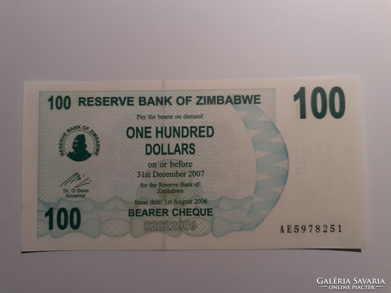 Zimbabwe - 100 Dollars 2006 UNC
