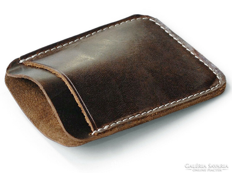 Stylish and elegant wallet with money clip. Coffee brown.