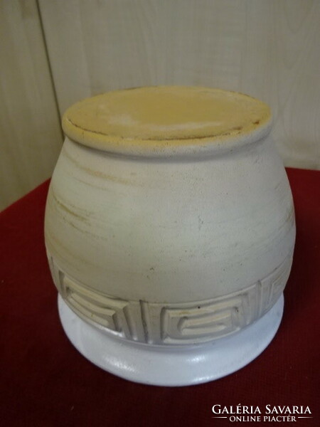 Glazed ceramic bowl, height 12 cm, diameter 15 cm. Jokai.