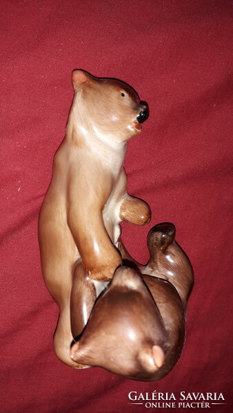 Old Russian cccp polonnoe wrestling playing bear bocs porcelain figure 14 x 11 cm according to the pictures