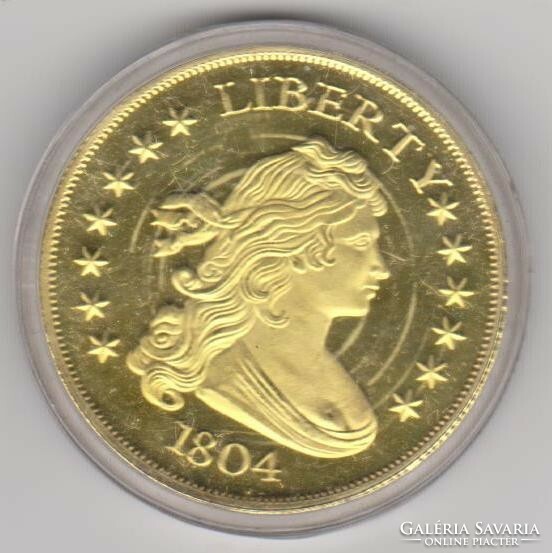 Usa gold-plated commemorative coin 1804 oz