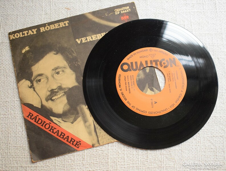 Vinyl record, sound record, Róbert Koltay, István Verebes, radio cabaret, 1985 ualiton ep 26637