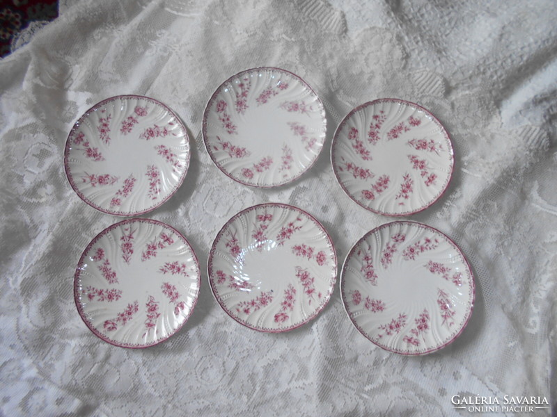 6 antique Sarreguemines faience plates 18.5 cm (5000/piece)