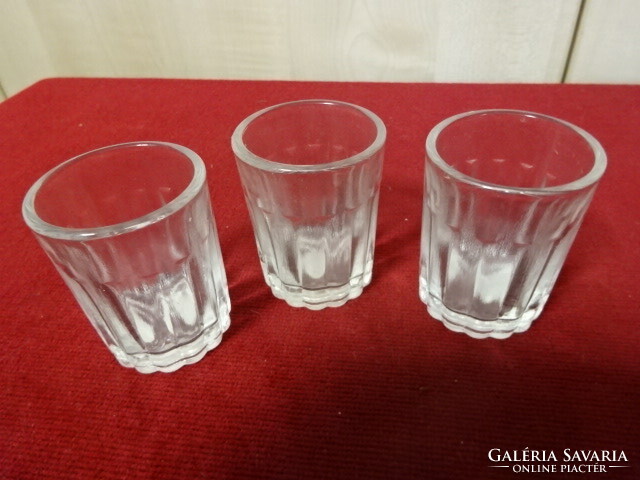 Thick-walled cognac cup, three pieces, height 6 cm. Jokai.