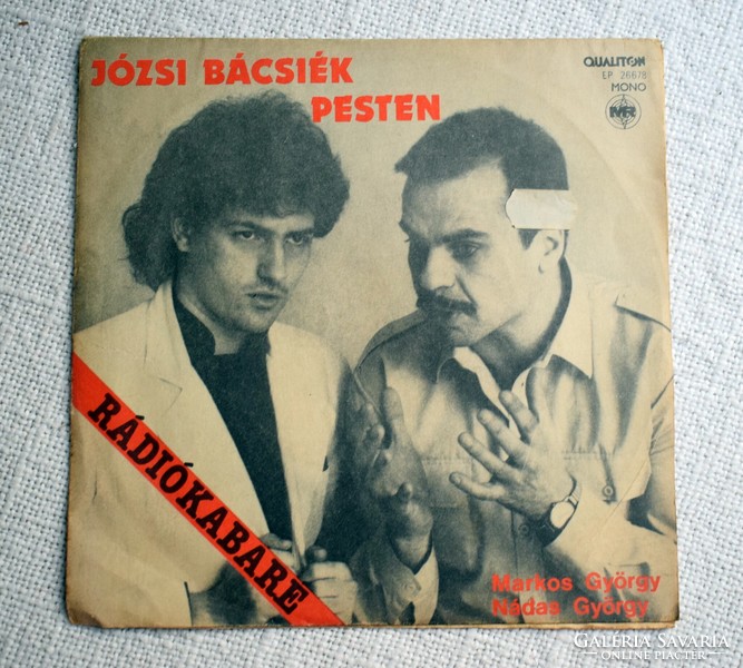 Bakelit lemez , hanglemez , Józsi bácsiék Pesten , Rádiókabaré , Markos György , Nádas György 1984