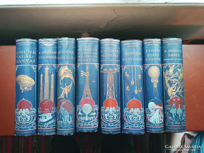 Könyv "ismeretterjesztő könyvtár" 8 kötet az 1910-es évekből
