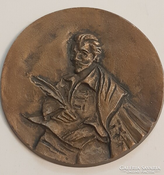 Petőfi Sándor egyoldalas  bronz plakett   9,4 cm