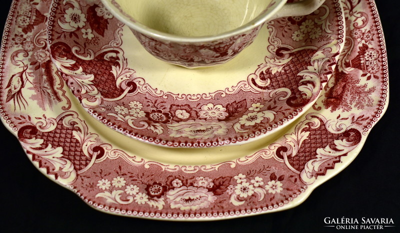 Antik maestricht victoria antik holland fajansz teáscsésze süteményes tányérral
